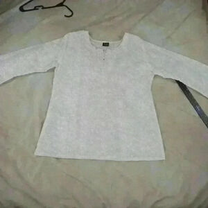AARI Made in india Boho Embroidered White Tunic Size XL